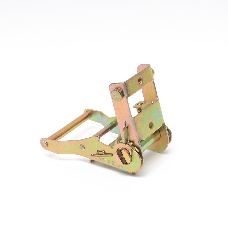 2 Inch 50mm 2000kg/4400LBS Yellow Zinc Plated Ratchet Tiedown Buckle For Lashing Belt